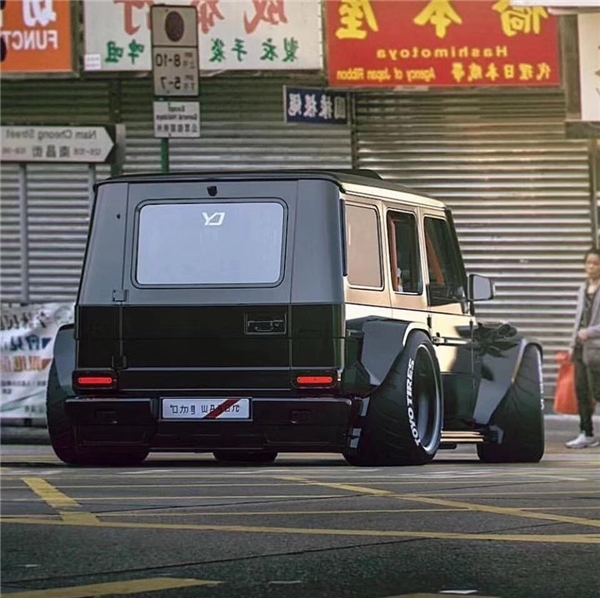 与众不同的奔驰大g改装气动避震玩转低趴姿态